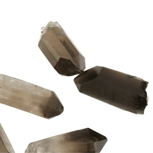 Pandantiv cristal natural brut Cuart fumuriu cu varf, 30-35mm, imagine 4