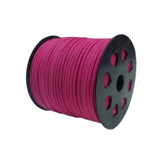 Snur piele ecologica magenta, 3mm, 90 de metri/rola