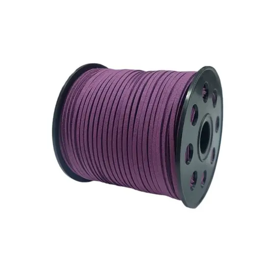 Snur piele ecologica violet, 3mm, 90 de metri/rola
