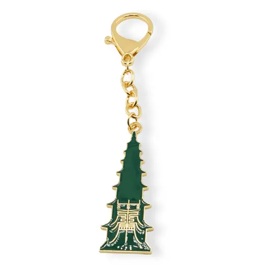 Amuleta Feng Shui din metal cu pagoda invataturii 2025, imagine 2