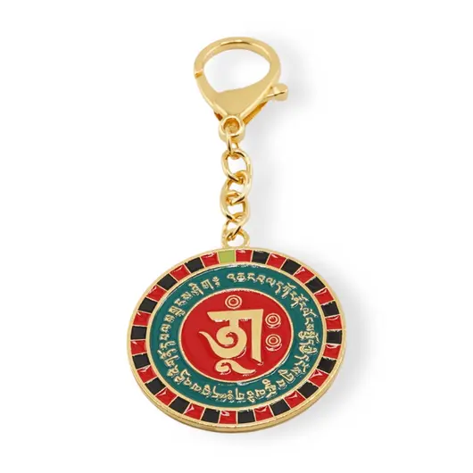Amuleta Feng Shui din metal cu Yantra prosperitatii 2025, imagine 2