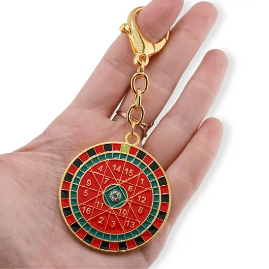Amuleta Feng Shui din metal cu Yantra prosperitatii 2025, imagine 3