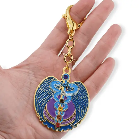 Amuleta Feng Shui din metal pentru forta vietii cu cele 7 chakre 2025, imagine 3