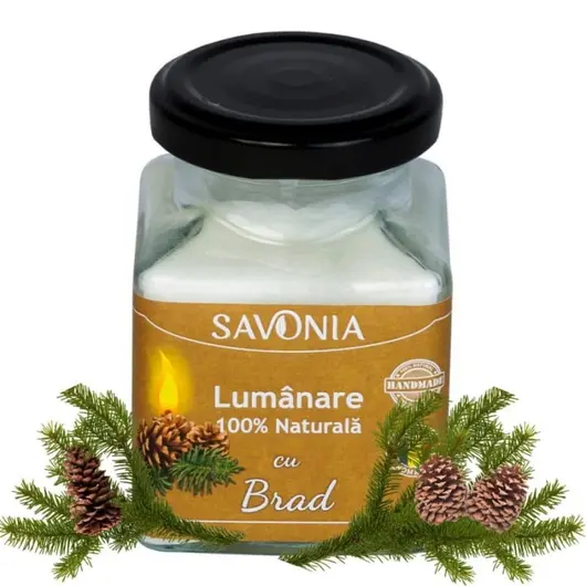 Brad - Lumanare 100% Naturala 200g, Savonia