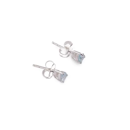 Cercei cu surub si montura picatura din argint 925, Topaz 6mm x 4mm, imagine 2