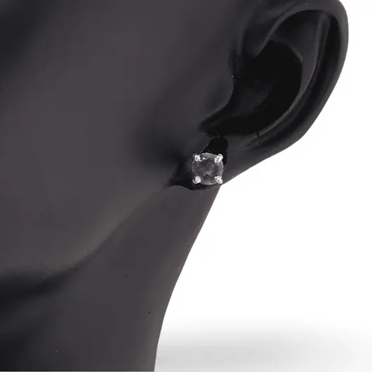 Cercei cu surub si montura rotunda din argint 925, Iolith - 5mm, imagine 3