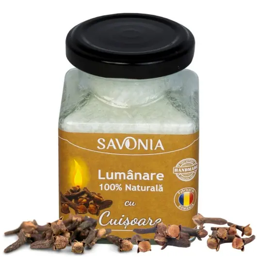 Cuisoare - Lumanare 100% Naturala 200g, Savonia