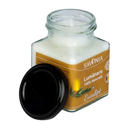 Eucalipt - Lumanare 100% Naturala 200g, Savonia, imagine 2