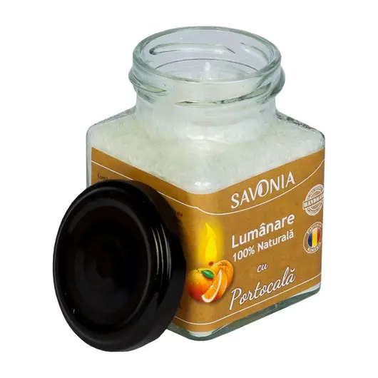 Portocala - Lumanare 100% Naturala 200g, Savonia, imagine 2