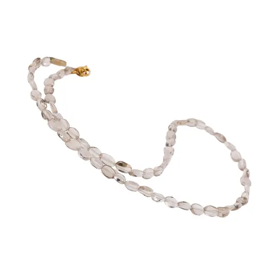 Colier Cuart fumuriu oval neregulat, 5-8mm, imagine 2