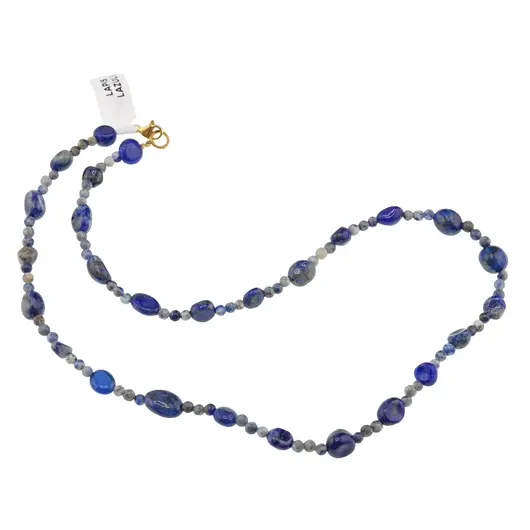 Colier Lapis Lazuli neuniform si sfere, 3-10mm