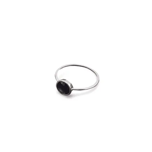 Inel din argint 925, model subtire cu cristal natural rotund - Iolith masura 61