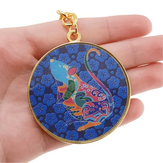 Amuleta Feng Shui din metal pentru relatii armonioase Sobolan 2025, imagine 3