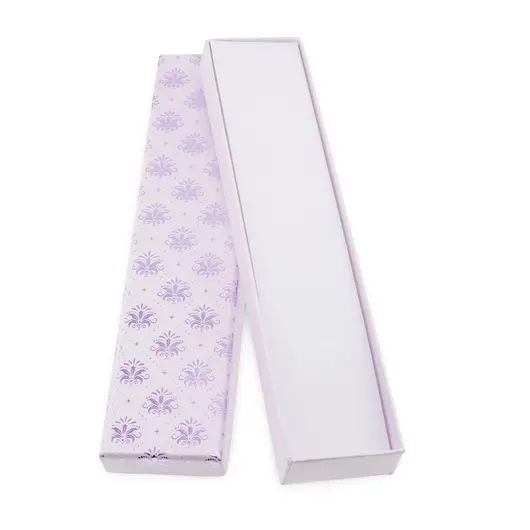 Cutie pentru cadou dreptunghiulara roz cu motive regale, 20,5x4,5cm, imagine 2