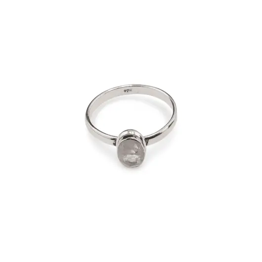 Inel din argint 925, model clasic cu cristal natural oval - Piatra lunii masura 58