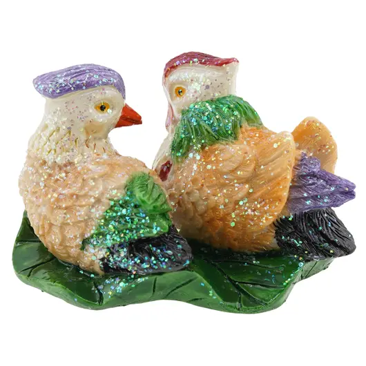 Pereche Rate Mandarin din rasina, 5cm, imagine 3