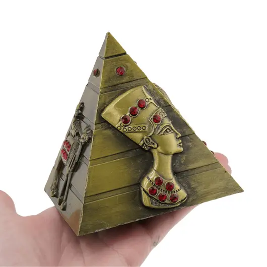 Piramida cu inscriptii egiptene alama - 8,5cm, imagine 6