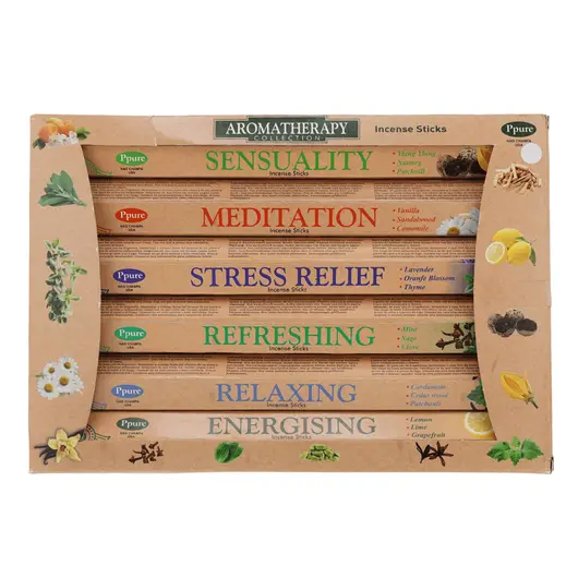 Set 6 pachete betisoare parfumate Ppure Nag Champa Aromatherapy, imagine 2