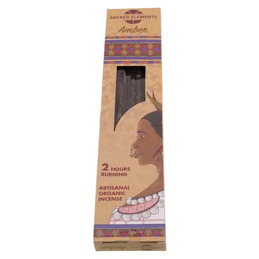Betisoare parfumate artizanale organice Sacred Elements - Amber 10 buc