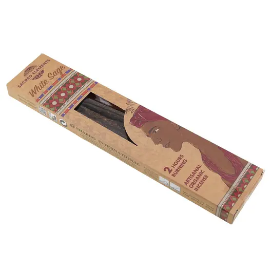 Betisoare parfumate artizanale organice Sacred Elements - White Sage 10 buc, imagine 2