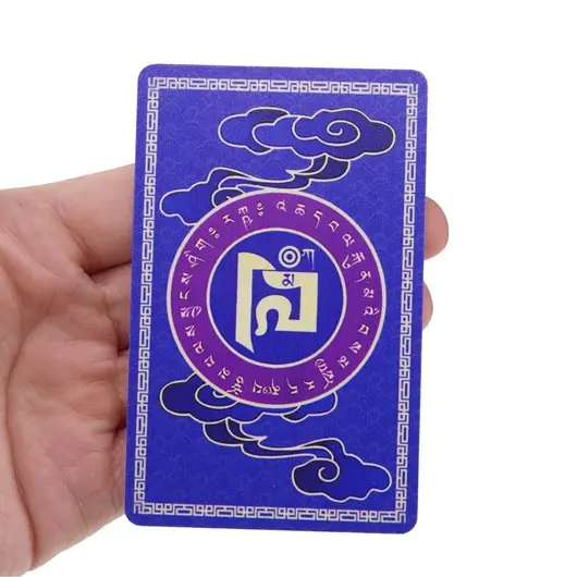 Card feng shui din plastic cu paun pentru protectia averii 2025, imagine 3