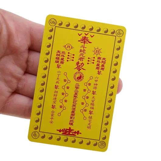 Card Feng Shui din plastic Tai Sui pentru protectie energetica 2025, imagine 3