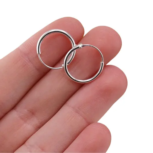 Cercei din argint 925 pentru copii rotunzi, 13mm, imagine 4