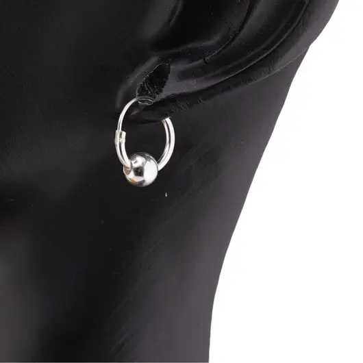 Cercei din argint 925 pentru copii rotunzi cu bumb 6mm, imagine 3