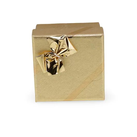 Cutie pentru cadou patrata aurie, 5x5cm