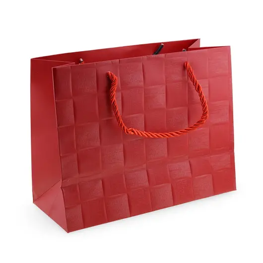 Punga pentru cadou dreptunghiulara rosie, 23x18cm