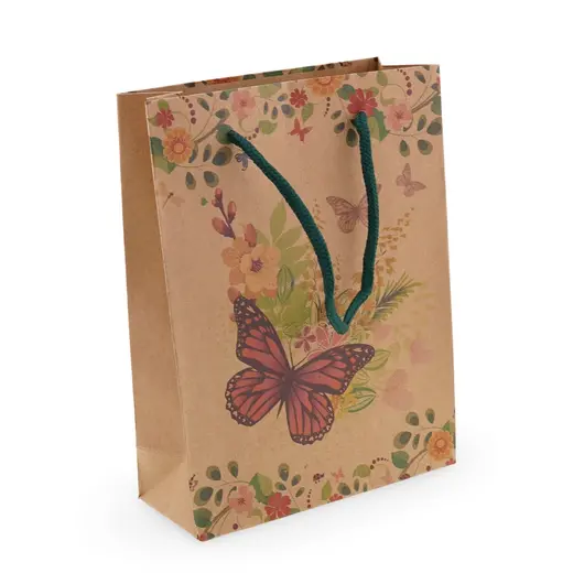 Punga pentru cadou maro diverse modele, 20x15cm, imagine 3