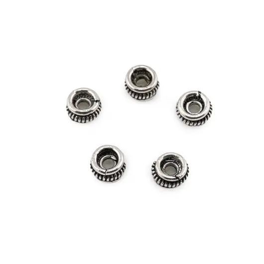 Accesoriu din Argint 925, model rotund gravat, set 5 buc - 5,3mm, imagine 2