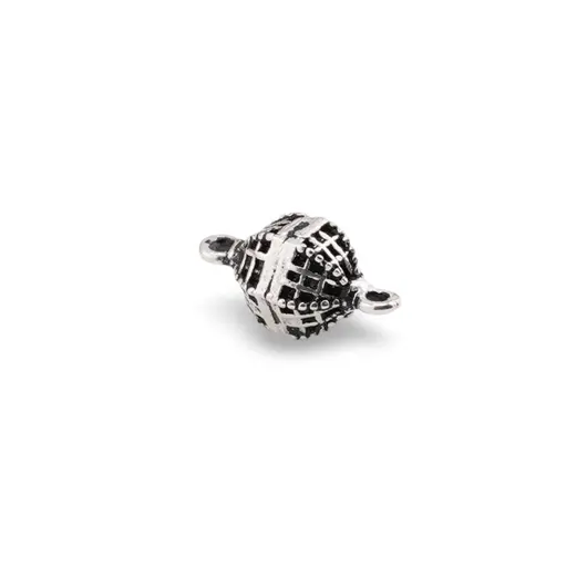 Accesoriu din Argint 925, model sfoara gravata, cu doua anouri - 13,5x6,1mm, imagine 2