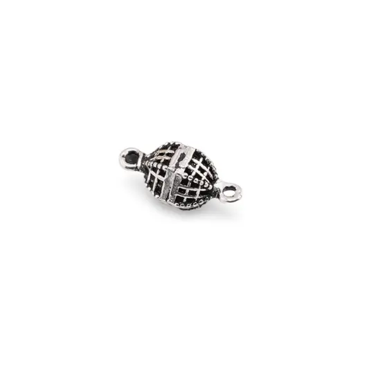 Accesoriu din Argint 925, model sfoara gravata, cu doua anouri - 13,5x6,1mm