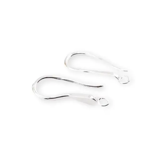 Accesoriu din Argint 925, agatatoare pentru cercei cu model plat, o pereche - 19,5x9mm, imagine 2
