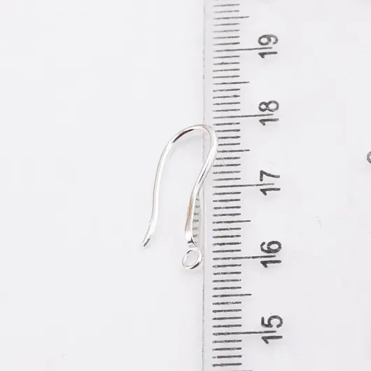 Accesoriu din Argint 925, agatatoare pentru cercei cu model plat, o pereche - 19,5x9mm, imagine 4
