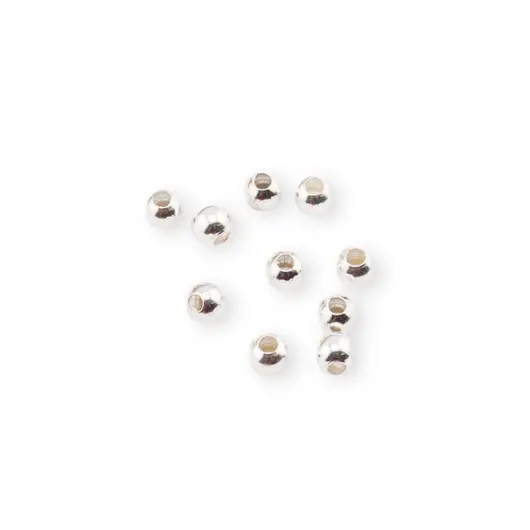 Accesoriu din Argint 925, bumb rotund, set 10 buc - 2,5x3mm