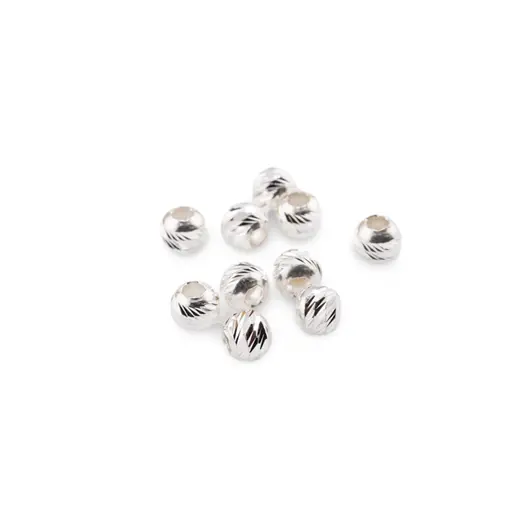 Accesoriu din Argint 925, model bumbi gravati. set 10 buc - 3,8x3,4mm, imagine 2