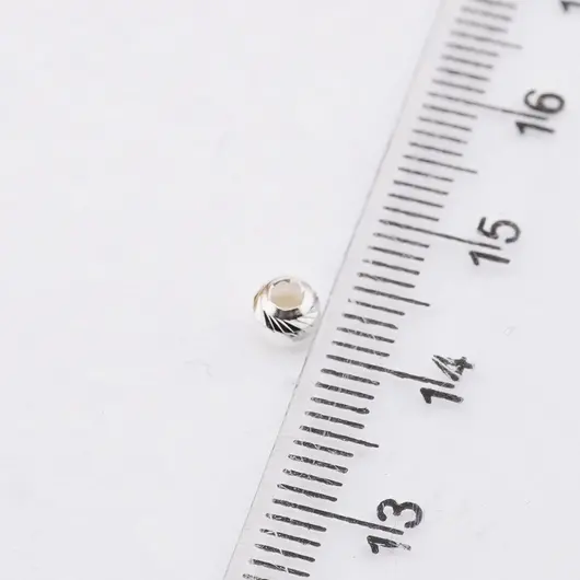 Accesoriu din Argint 925, model bumbi gravati. set 10 buc - 3,8x3,4mm, imagine 4