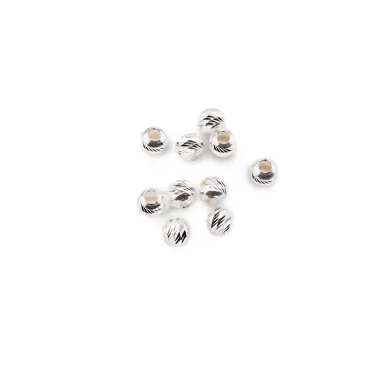 Accesoriu din Argint 925, model bumbi gravati. set 10 buc - 3,8x3,4mm