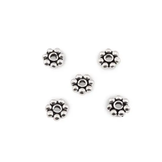 Accesoriu din Argint 925, model floare din bumbi, set 5buc - 6,7x2mm