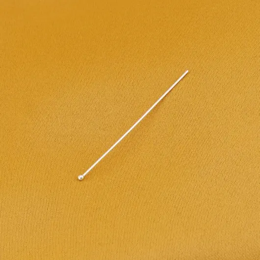Accesoriu din Argint 925, tija cu bumb in capat, set 10 buc - 38x0,5mm, imagine 3