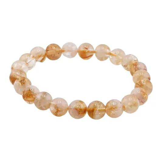 Bratara pe elastic Citrin sfere, 8mm, imagine 2