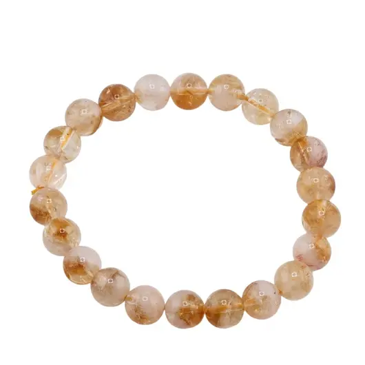 Bratara pe elastic Citrin sfere, 8mm