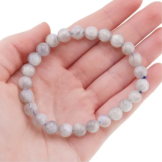 Bratara pe elastic Labradorit sfere, 8mm, imagine 4