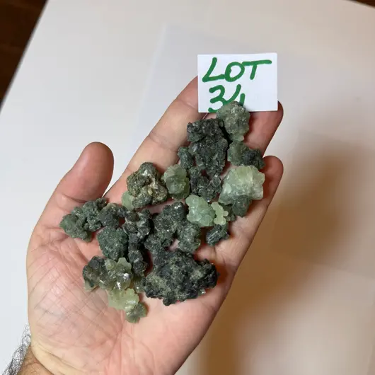 Prehnit de Maroc, lot cristale naturale unicat, 100g, A34