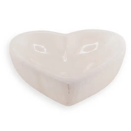 Bol inima din Selenit, mare - 14,5cm, imagine 2