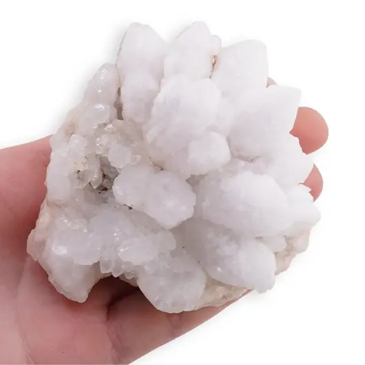 Calcit alb din Maroc cluster, 120-160g, imagine 3