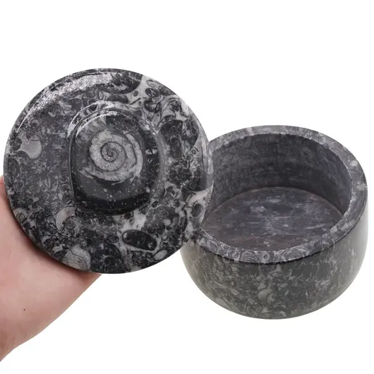 Vas slefuit din mix fosile rotund mare - 10,5cm, imagine 4