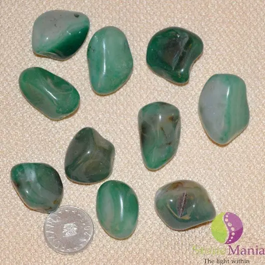 Agat verde rulat mic